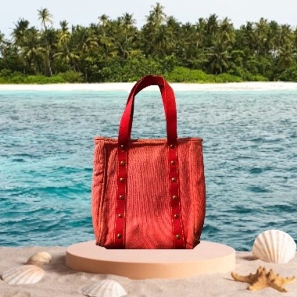 🏝 🏖 LOUIS VUITTON Antigua Canvas Cabas MM (PINK) 💗 - Picture 2 of 12